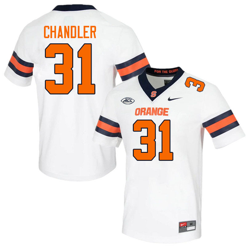 Men-Youth #31 Tyler Chandler Syracuse Orange 2023 College Football Jerseys Stitched Sale-White